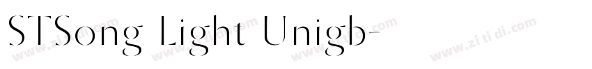 STSong Light Unigb字体转换